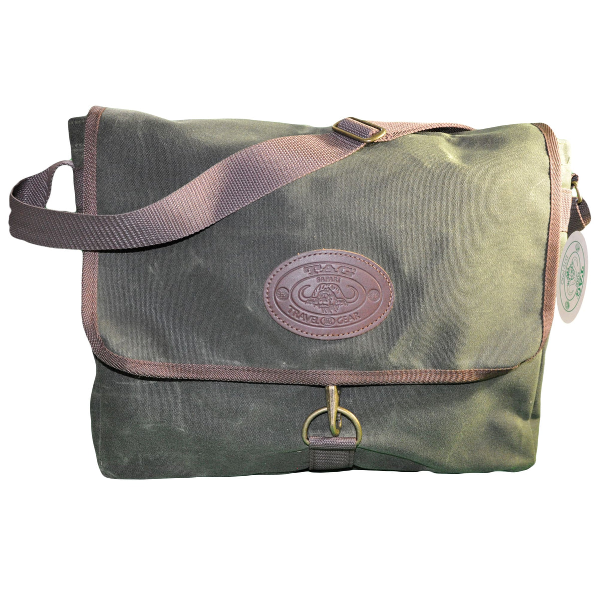 canvas crossbody bags for travel Waxed Canvas Messenger Bag Made in USA for Tag Safari