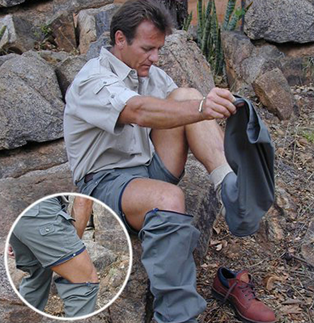 Zambezi Convertible Zip off Safari Pants for Men--11