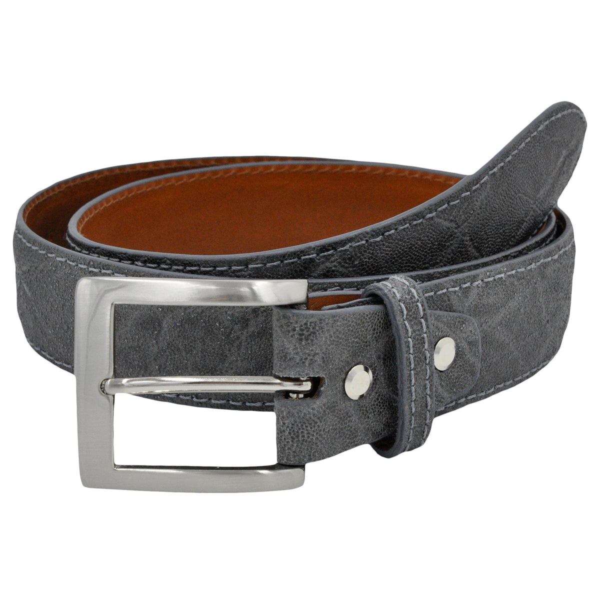 Ceinture En Cuir Noir Safari Motifs éléphants, Lions, Cougars Taille M | Occasion Très Bon état