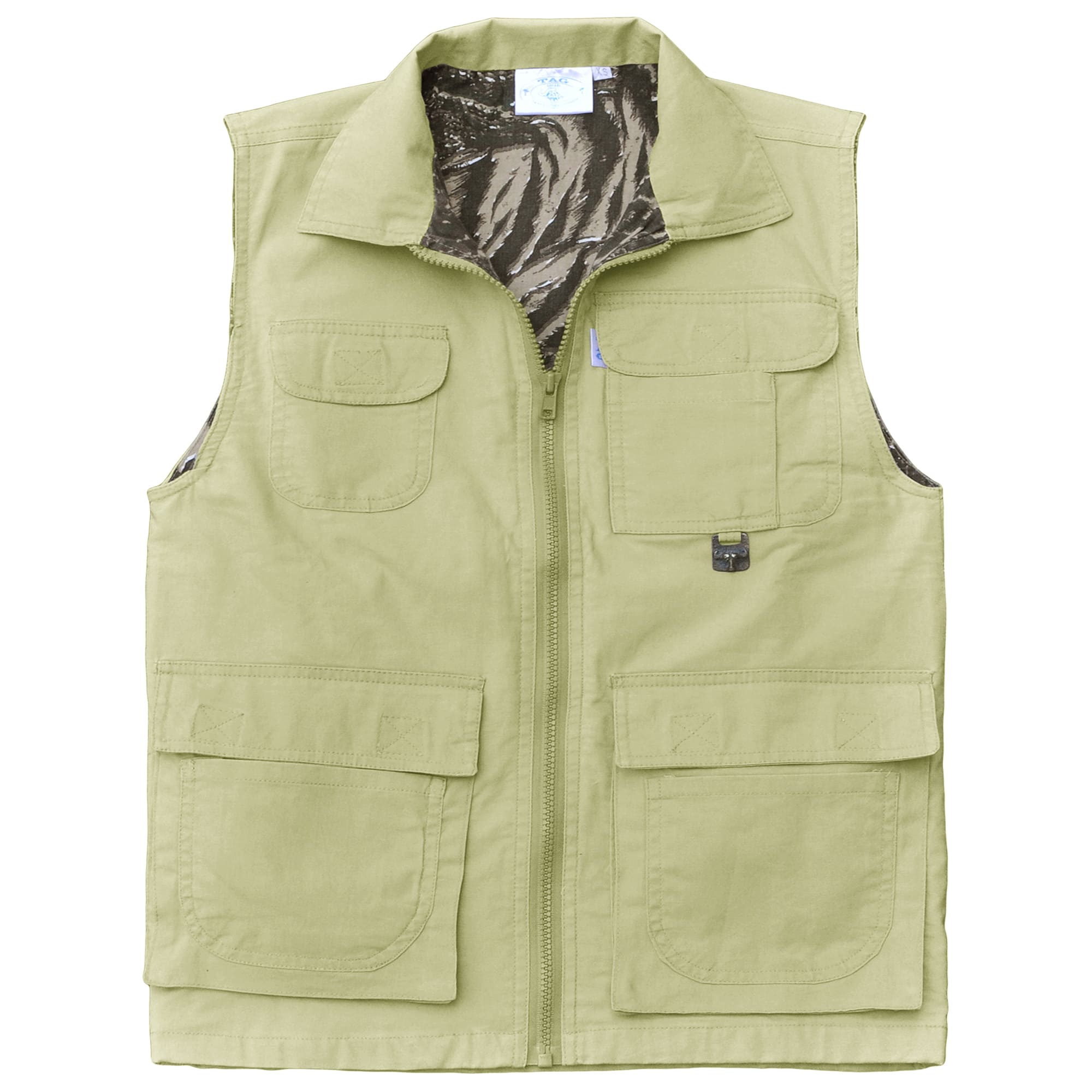 Tag Safari Women's Safari Vest with Covered Oversized Pockets (Stone, X-Small)