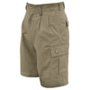 Front of Men's Cargo Shorts, color Khaki. The shorts have a 9 1/2