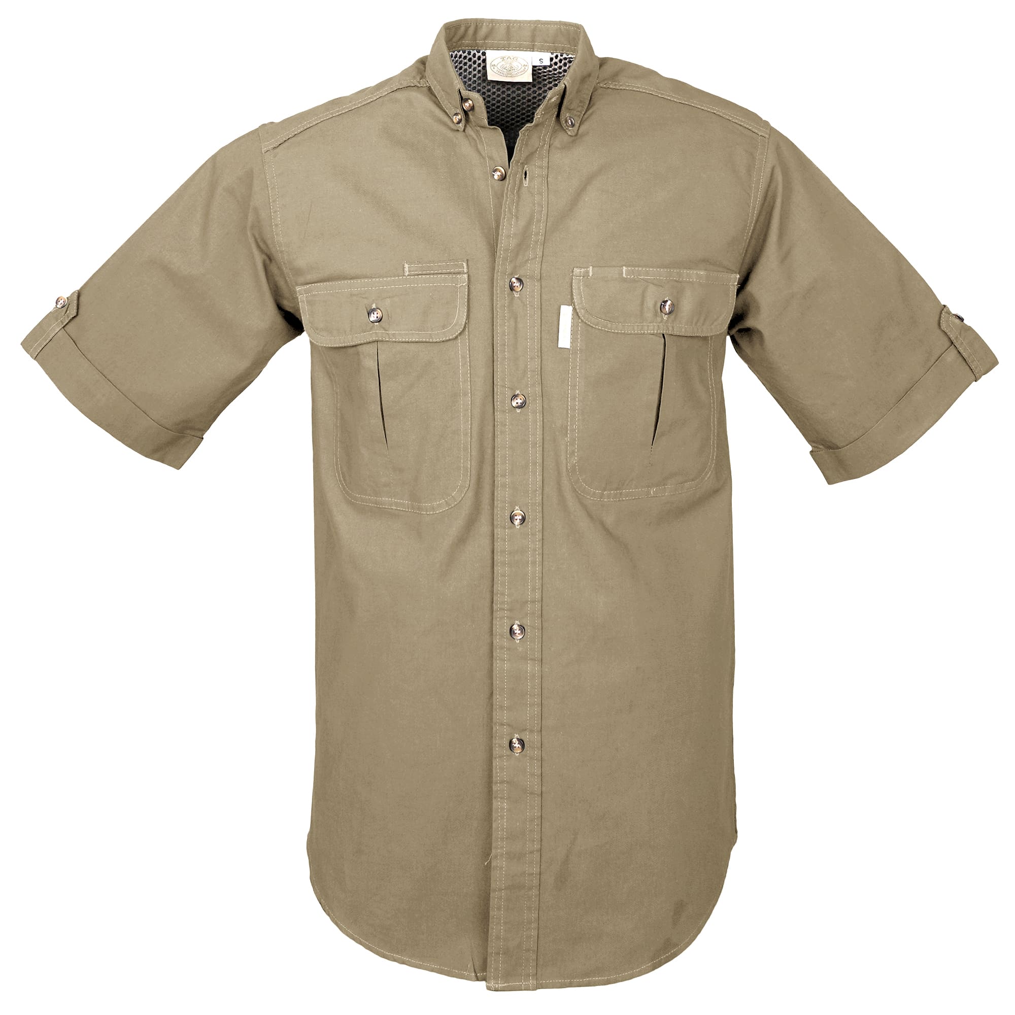 Men's Safari Adventure Shirt -Short-Sleeve Khaki / Medium