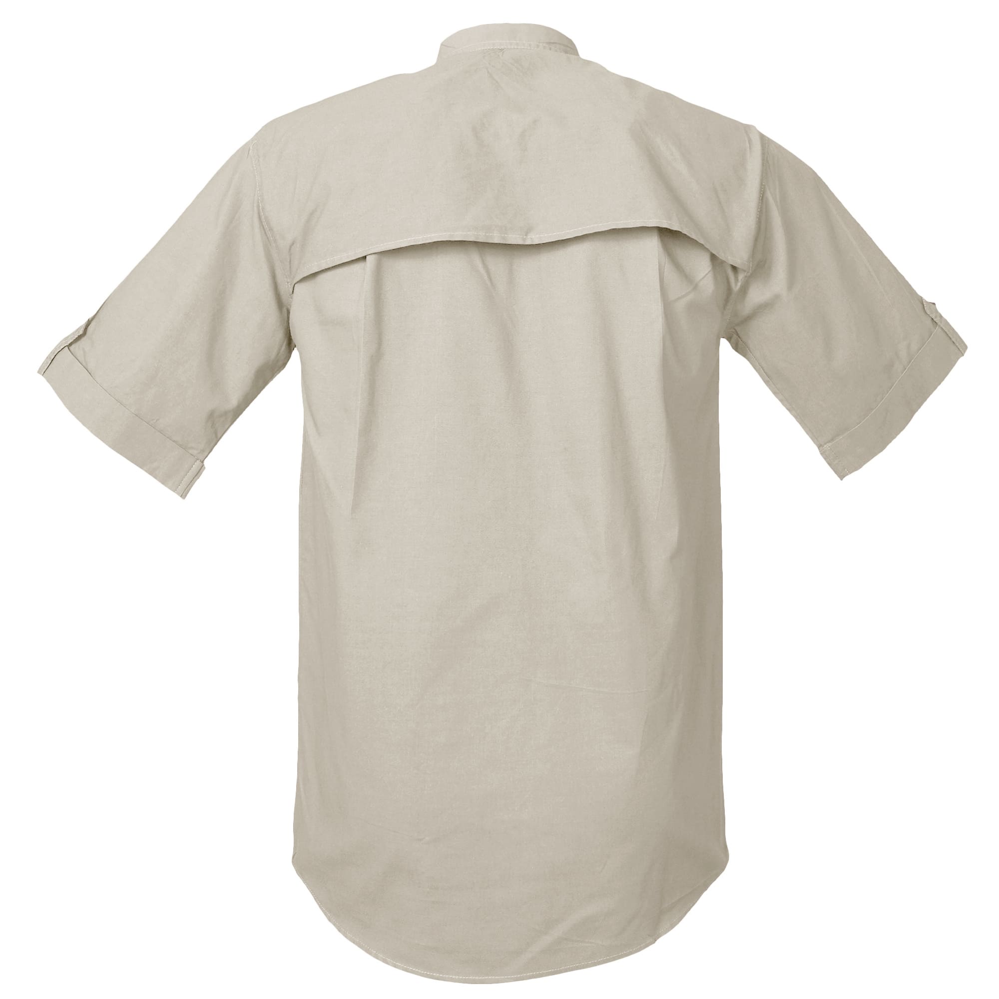 Stay comfortable outdoors in TAG® Safari's men's short sleeve vent-back safari shirt. Made from 100% cotton with a mesh-lined vented back and secure button-flap chest pockets.--5