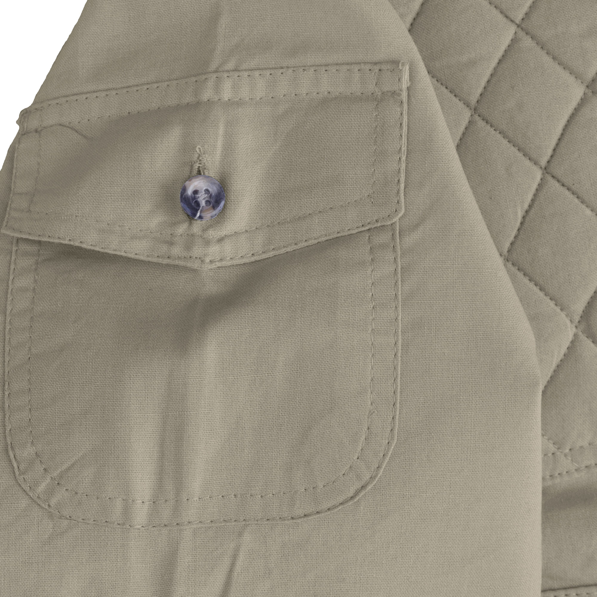 Tag Safari Short-Sleeve Shooter Shirt for Men features a quilted shooting pad, button-flap chest and sleeve pockets, and functional epaulettes. Shown in Khaki.--6