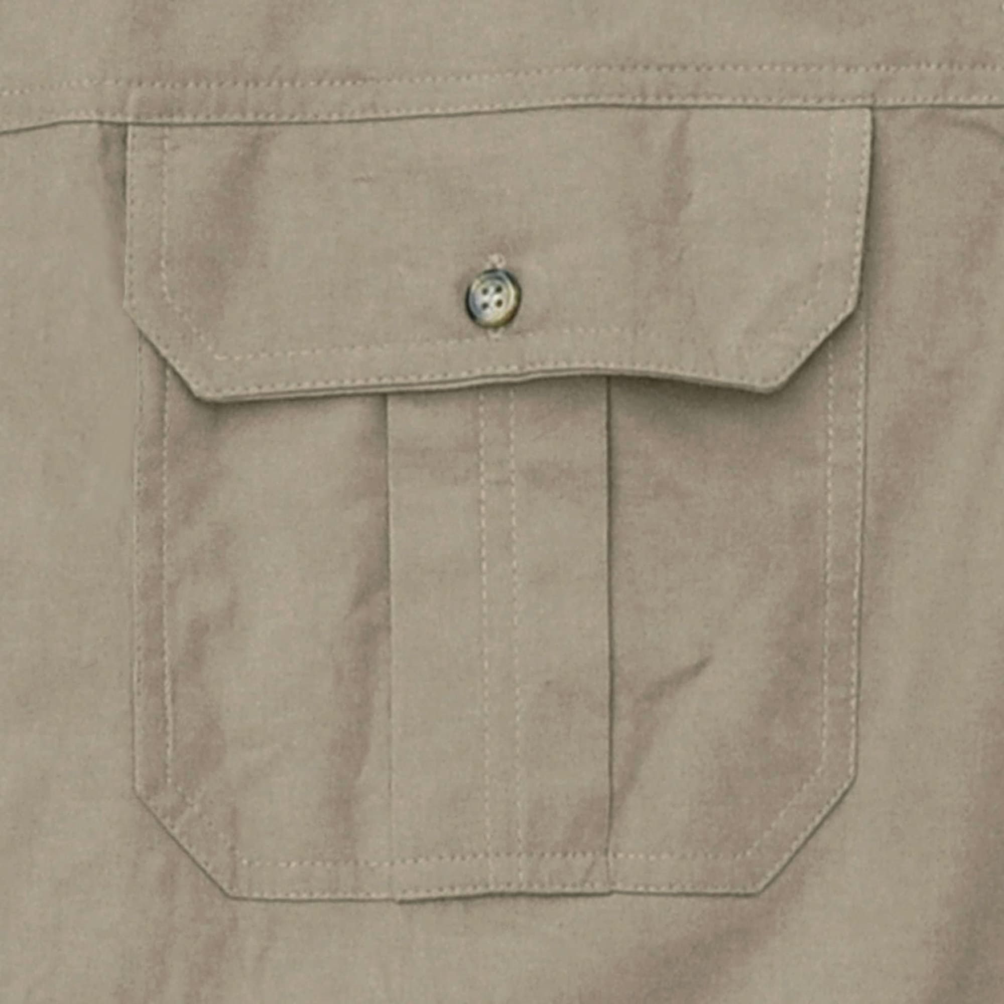Tag Safari Long-Sleeve Trail Shirt for Men features button-flap chest pockets, functional epaulettes, and roll-up sleeve tabs. Shown in Khaki.--7