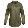 Clay Bird Shirt for Women - L-Sleeve - Khaki-Moss