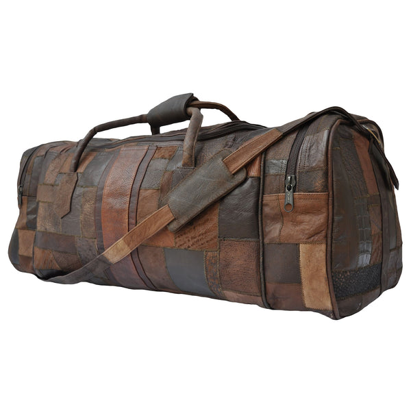 Assorted Skin Duffle Bag - Large - Brown