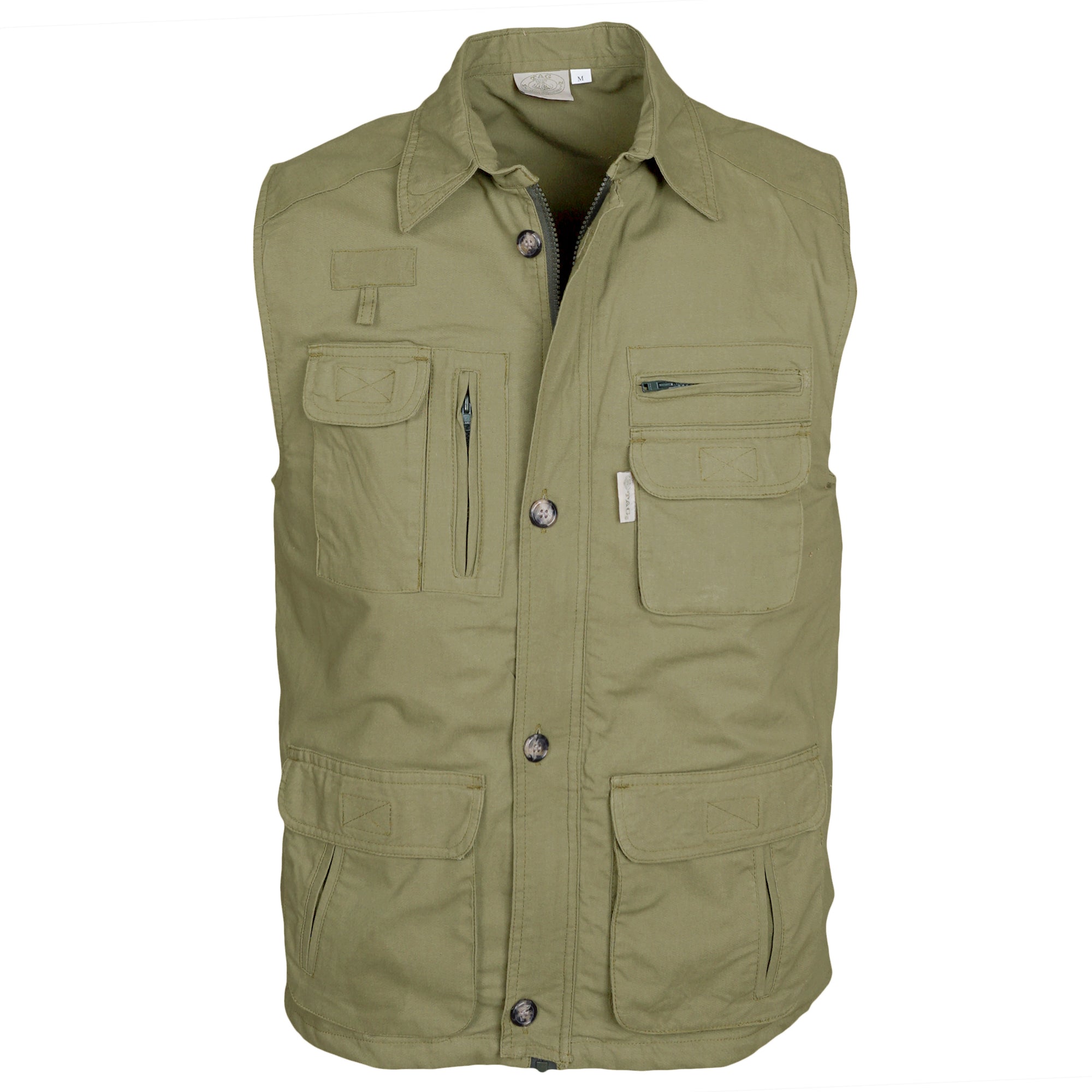 Men's 10 Pockets Work Utility Vest Military Waistcoat Safari